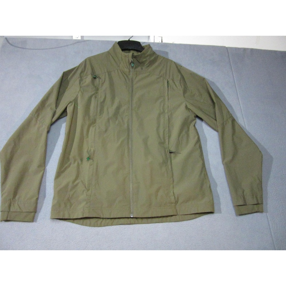 Lululemon Jacket Mens Large Green Silverescent Windbreaker Zip Pockets Outdoor